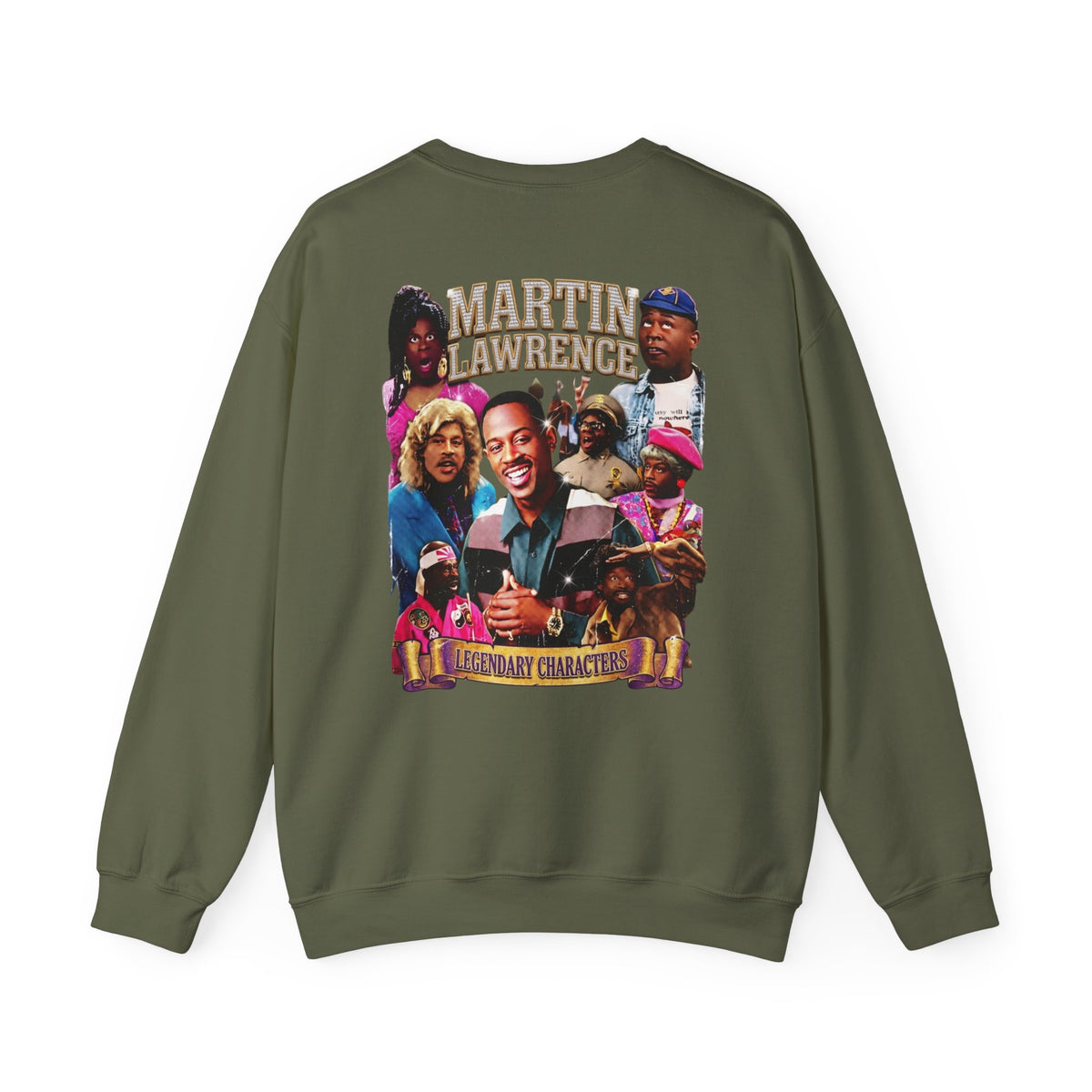 Martin Crewneck Sweatshirt — 'Legendary Characters' Retro TV Cast Graphic