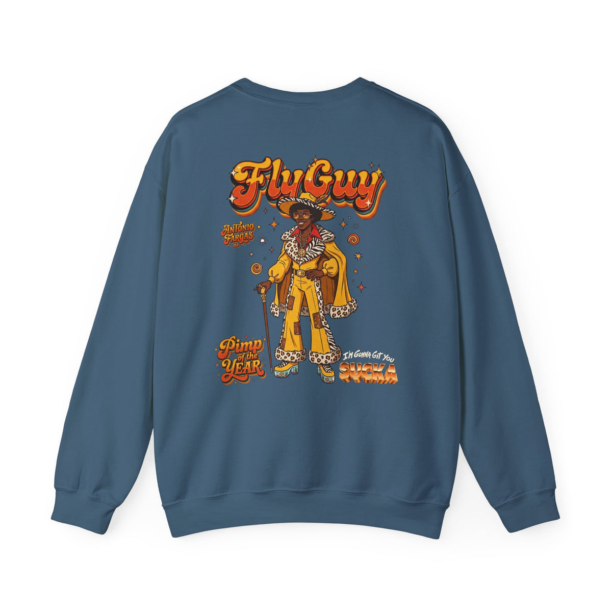 Fly Guy "Pimp Of The Year" Vintage Streetwear Crewneck Sweatshirt