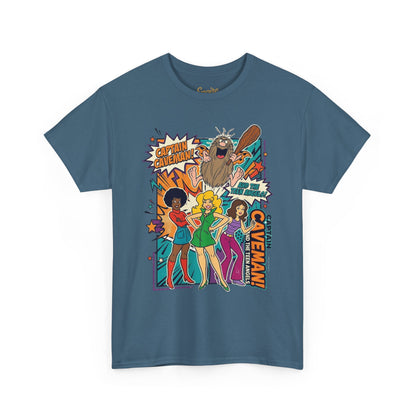 Caveman Comic Tee — Retro Pop-Art Caveman Graphic T-Shirt