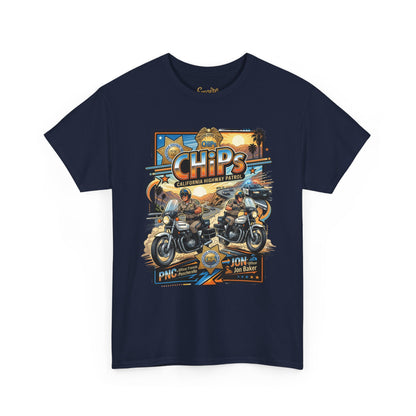 CHiPs Retro Motorcycle Tee — Vintage Police Biker Graphic T-Shirt