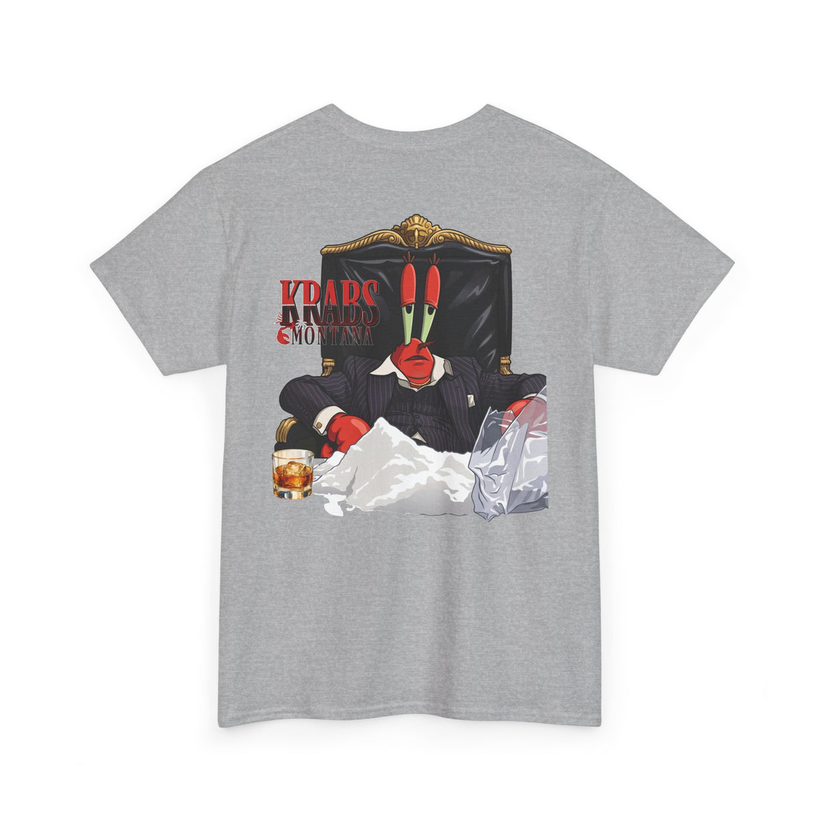 Krabs Montana Tee — Parody Graphic T-Shirt (Front Chest & Back Design)