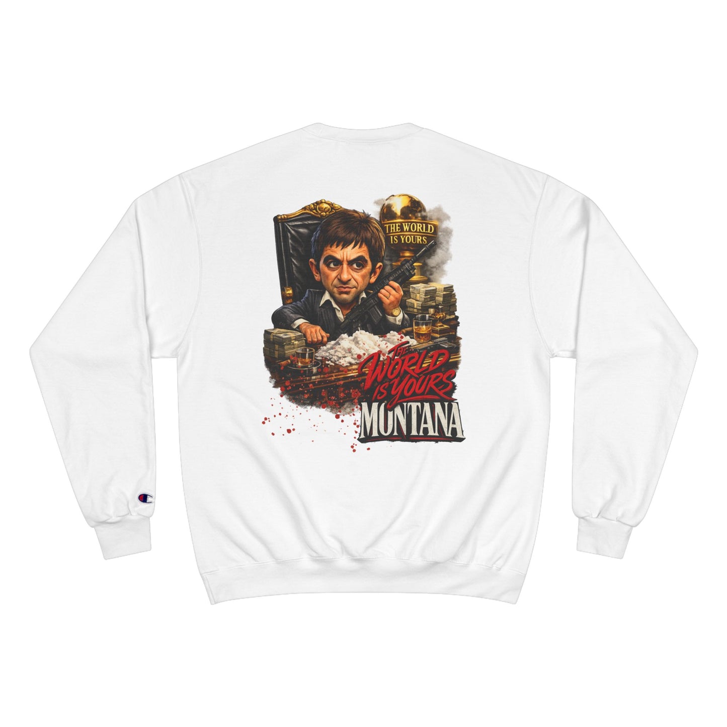 Montana Scarface Graphic Sweatshirt — "The World Is Yours" Vintage Movie Crewneck