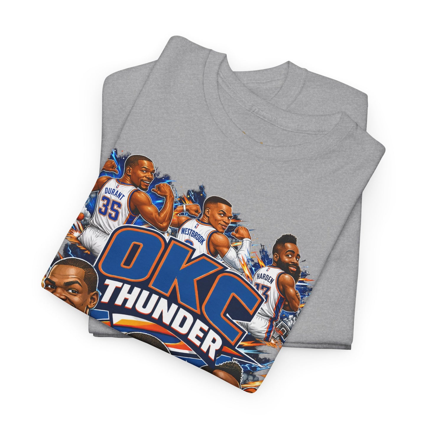 OKC Thunder Caricature Basketball T-Shirt — Team Players Graphic Tee