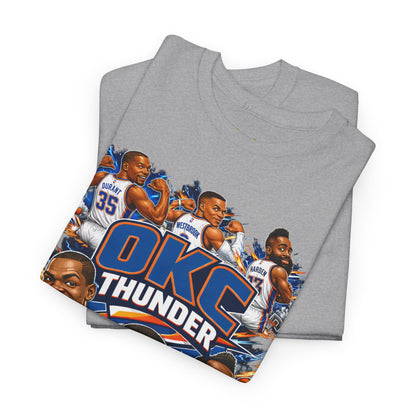 OKC Thunder Caricature Basketball T-Shirt — Team Players Graphic Tee