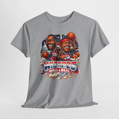 Wizards Basketball Vintage Player Caricature Tee – Wall & Ball Fan Shirt