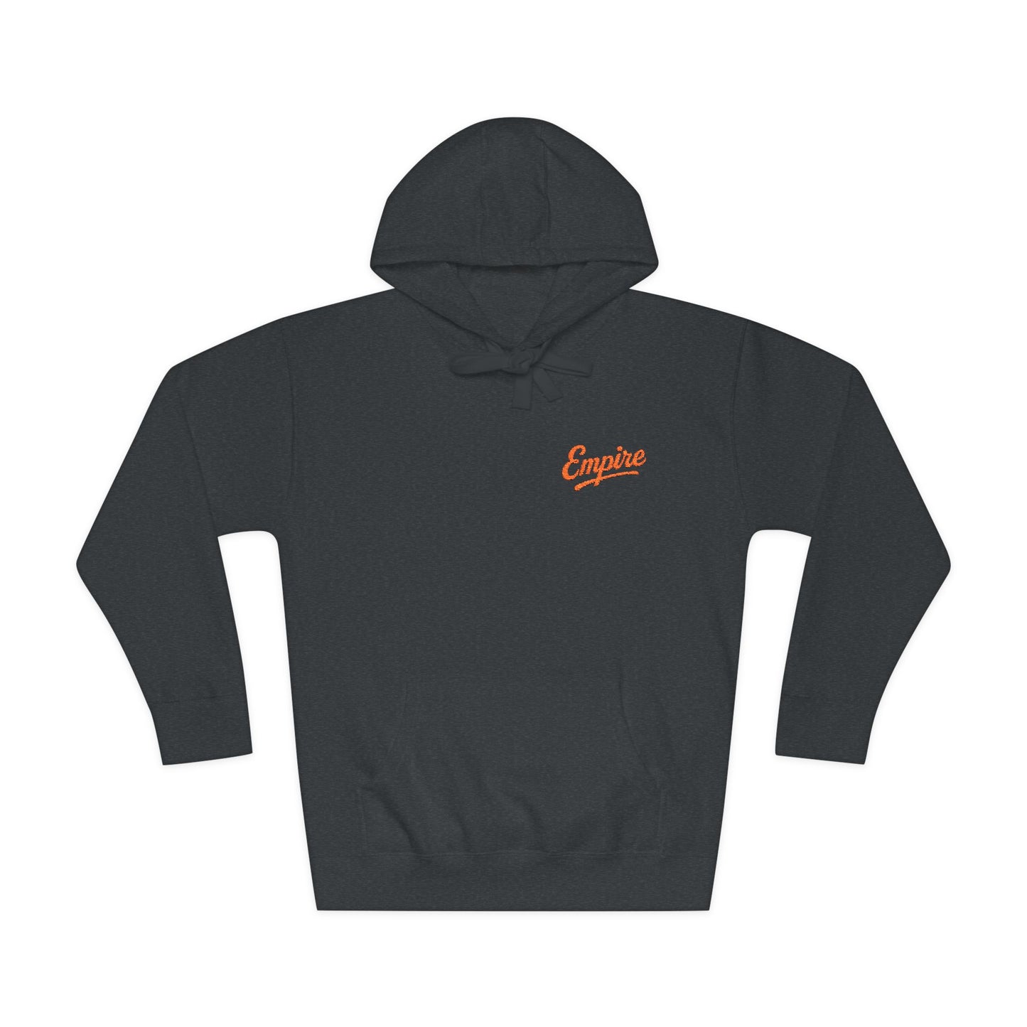 Empire Signature Embroidered Hoodie — Minimal Fleece with Orange 'Empire' Logo
