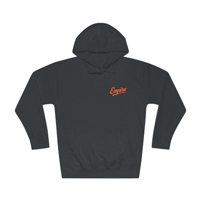 Empire Signature Embroidered Hoodie — Minimal Fleece with Orange 'Empire' Logo