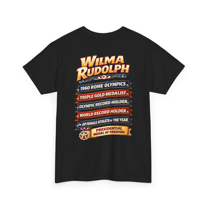 Wilma Rudolph “The Fastest Woman in the World” Graphic Tee – 1960 Rome Triple Gold Olympic Tribute Shirt