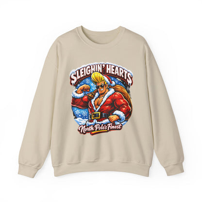 Johnny B 'Sleighin' Hearts' Crewneck Sweatshirt — Where the Ho-Ho-Ho's At