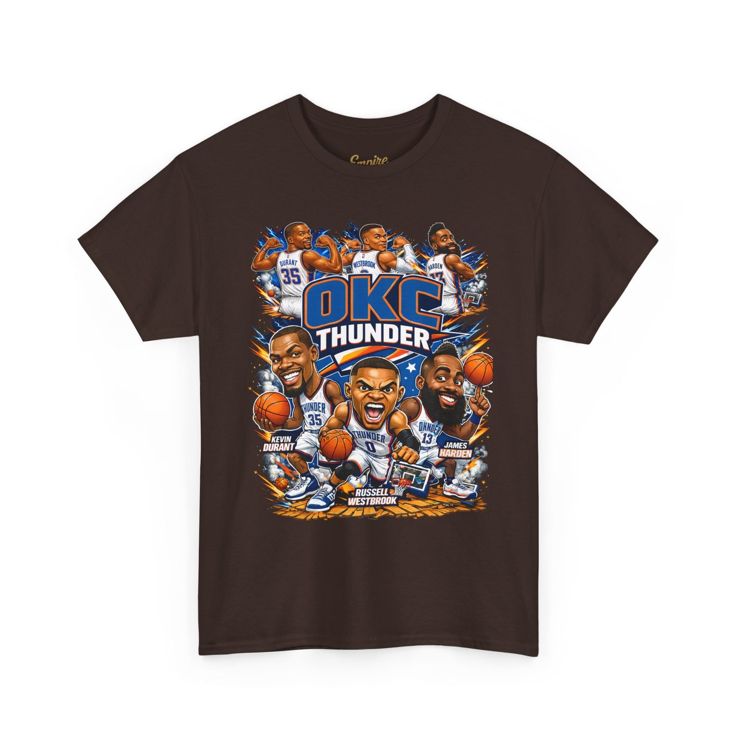 OKC Thunder Caricature Basketball T-Shirt — Team Players Graphic Tee
