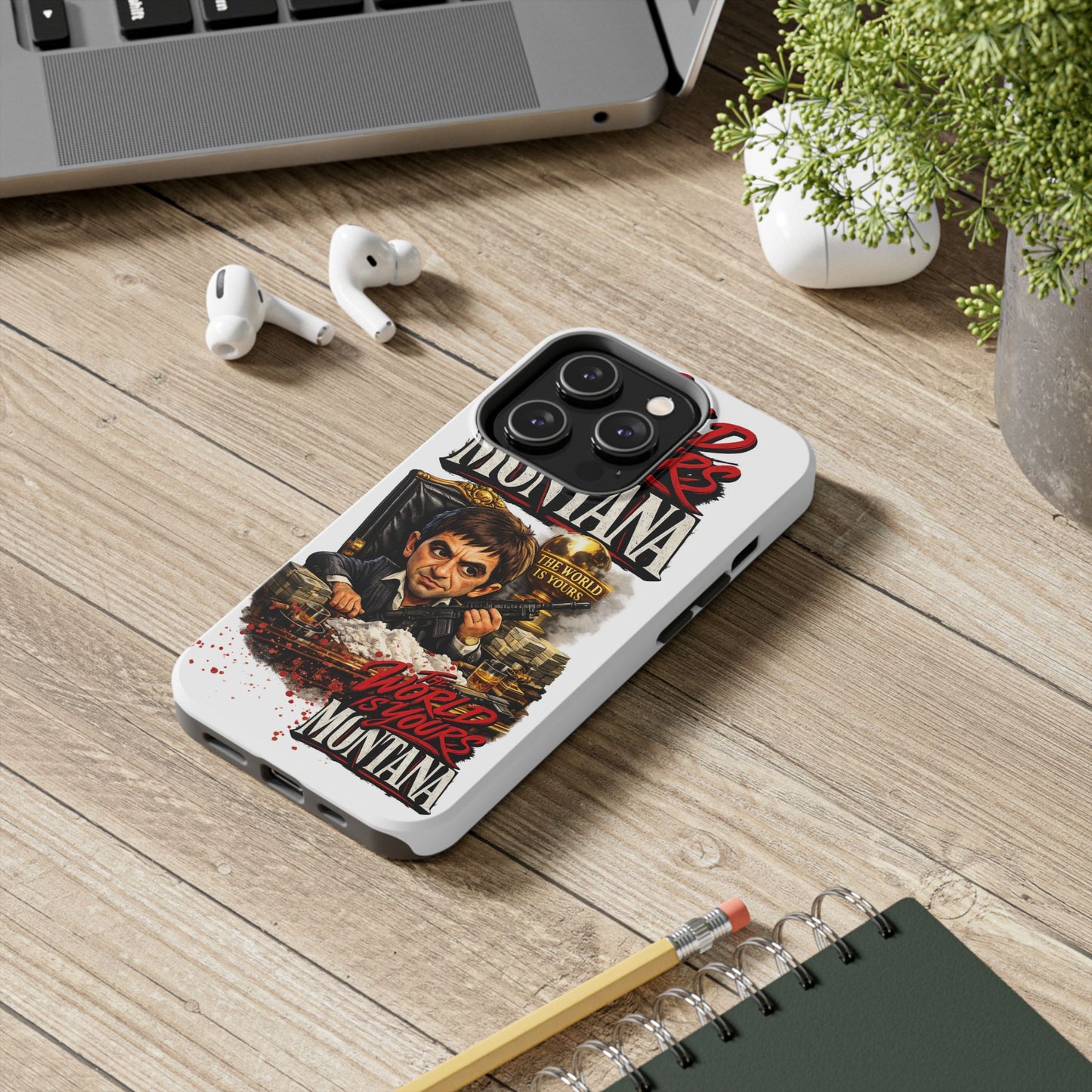 Tony Montana "The World Is Yours" Vintage Caricature Tough Phone Case
