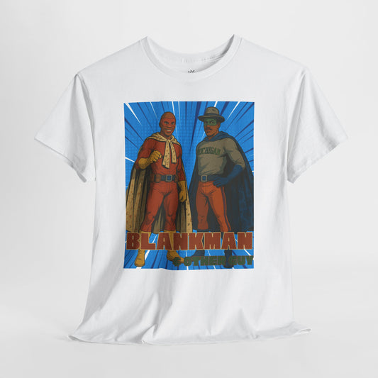 Retro Superhero Blankman Inspired Graphic T-Shirt
