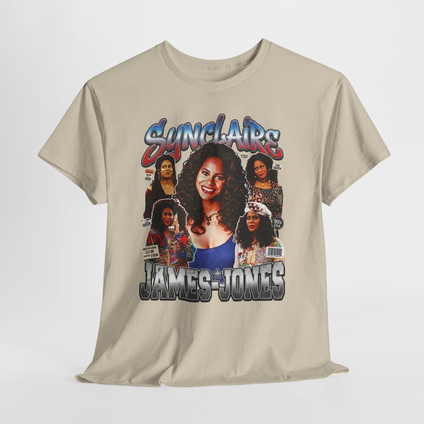 Retro Living Single Collage Tee — 'Sinclaire James-Jones' Graphic T-Shirt