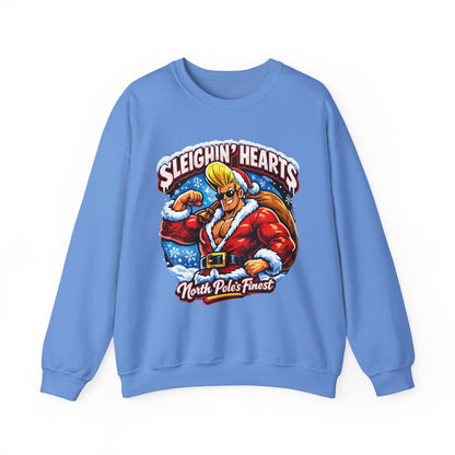 Johnny B 'Sleighin' Hearts' Crewneck Sweatshirt — Where the Ho-Ho-Ho's At