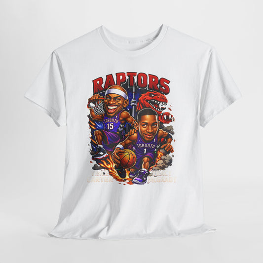 Raptors Basketball Tee — Vintage Cartoon Players Graphic Shirt