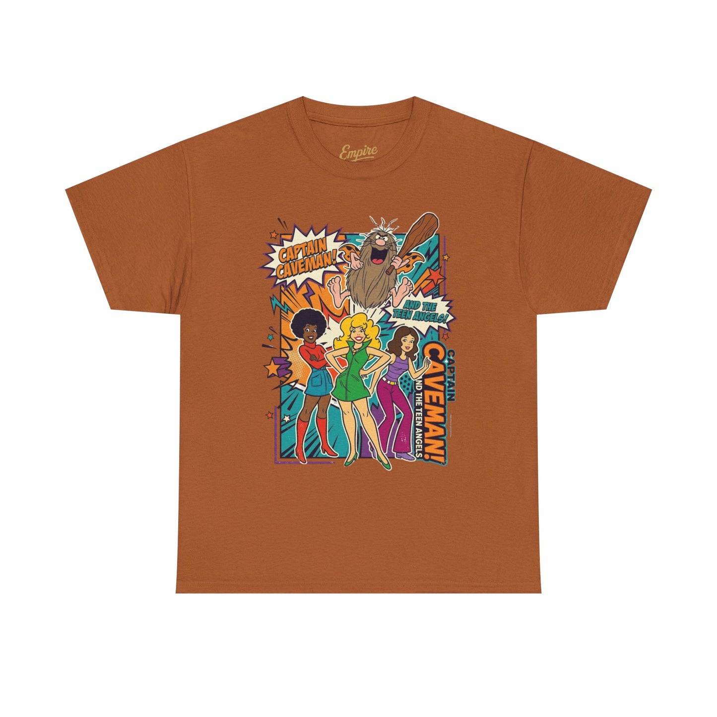 Caveman Comic Tee — Retro Pop-Art Caveman Graphic T-Shirt