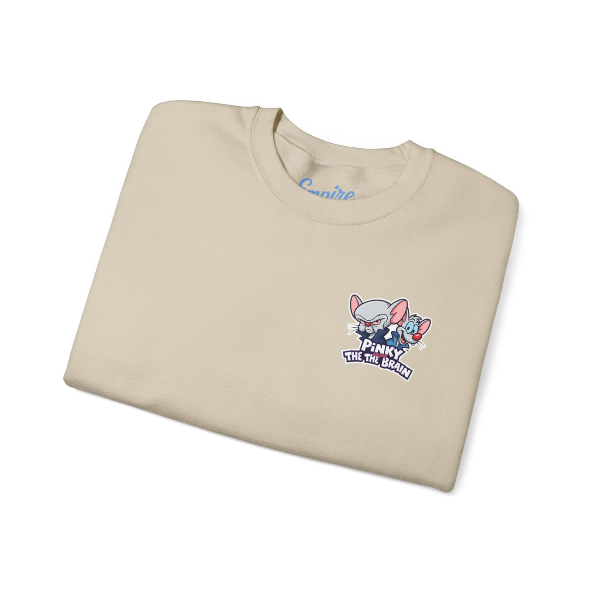 Pinky and the Brain Crewneck Sweatshirt - 'Time to Take Over the World' Graphic