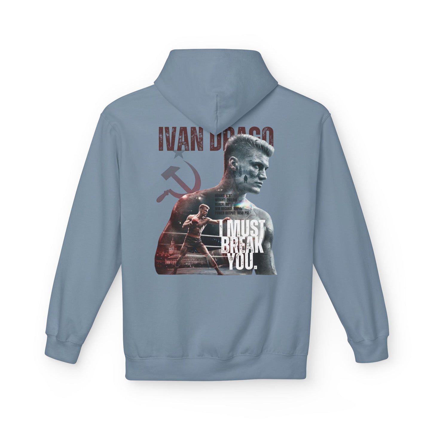 Ivan Drago 'I Must Break You' T-Shirt - Retro Rocky Boxing Graphic Hoodie