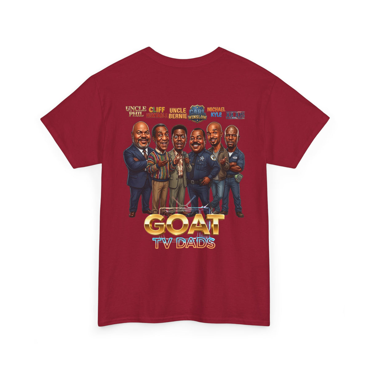 GOAT TV Dads T-Shirt — Caricature TV Fathers Reunion Tee