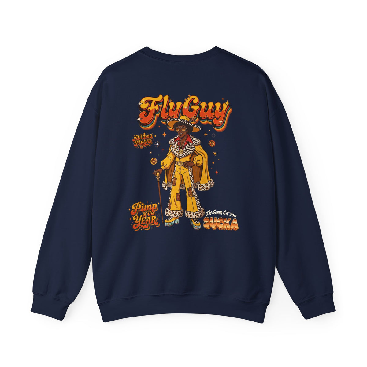 Fly Guy "Pimp Of The Year" Vintage Streetwear Crewneck Sweatshirt