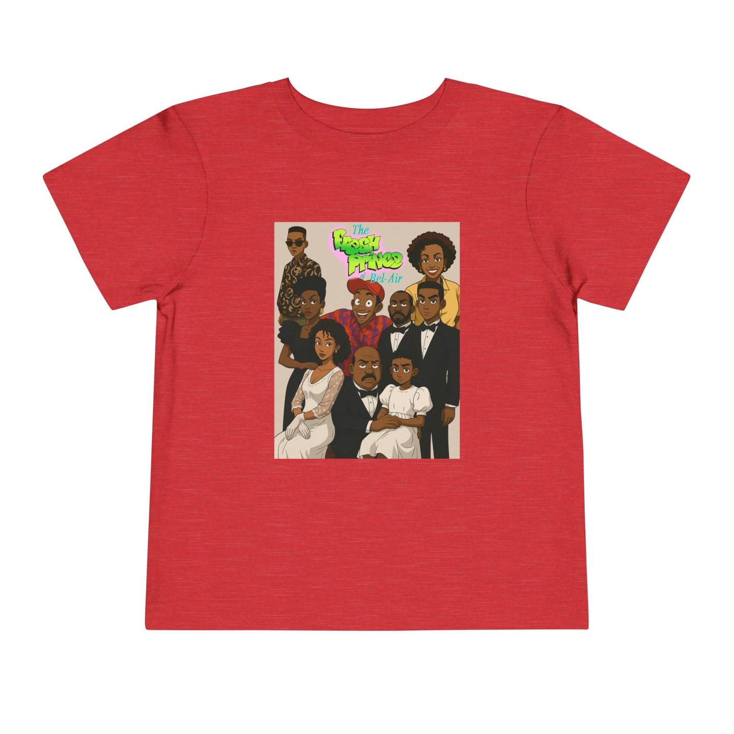 Cool Fresh Prince Cartoon Family Toddler Tee, Fun Kids T-Shirt, Unique Gift for Birthdays, Family Reunion, Playdate Outfit, Everyday Wear