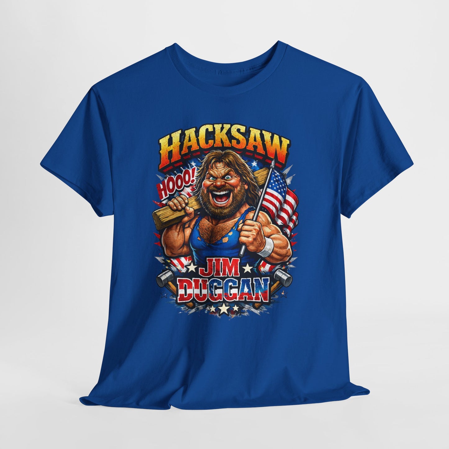 Jim Duggan “Hacksaw” Graphic Tee – Retro Wrestling Fan Shirt