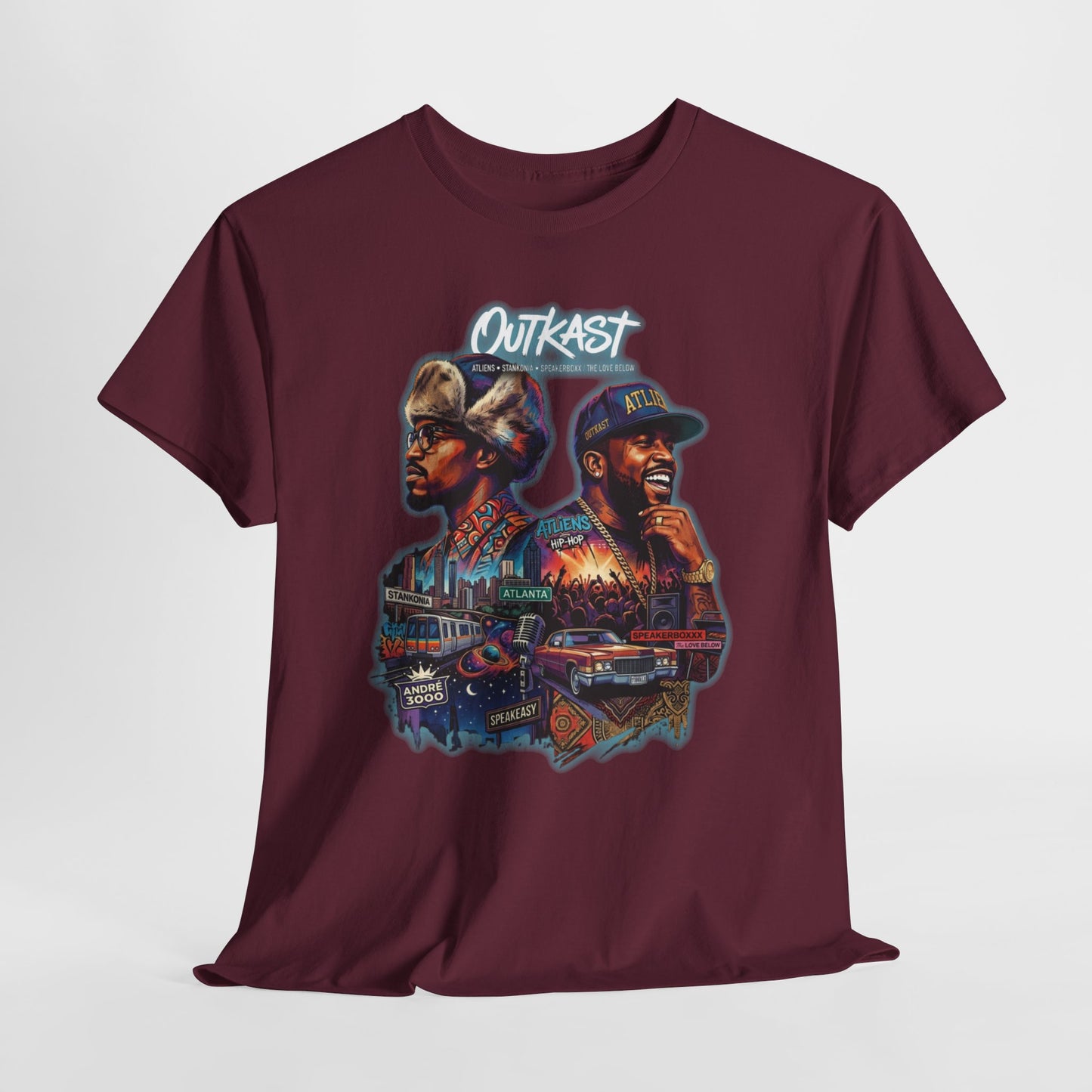 Outkast Hop Dual Portrait T‑Shirt — Vintage Rap Artist Graphic Tee