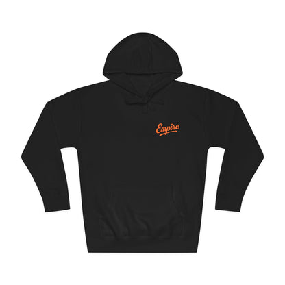 Empire Signature Embroidered Hoodie — Minimal Fleece with Orange 'Empire' Logo
