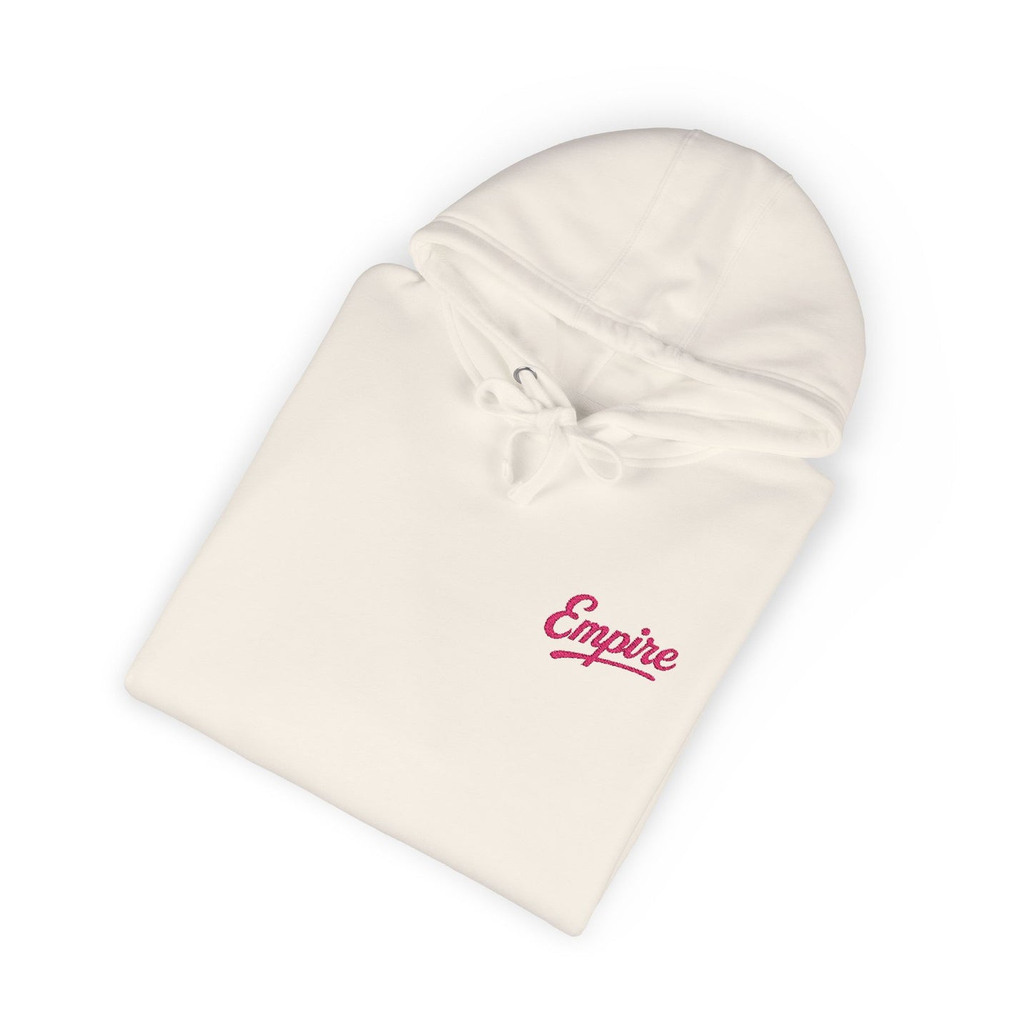 Empire Signature Embroidered Hoodie — Minimal Fleece with Pink 'Empire' Logo