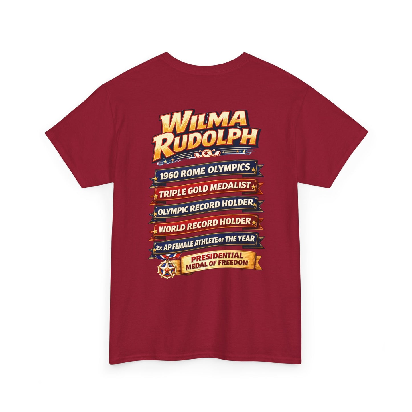 Wilma Rudolph “The Fastest Woman in the World” Graphic Tee – 1960 Rome Triple Gold Olympic Tribute Shirt