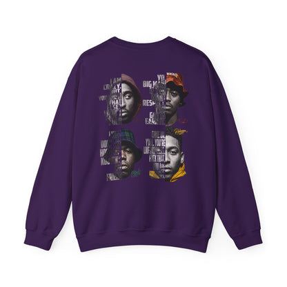 Wrecking Crew "Juice" Crewneck Sweatshirt — Vintage Movie Portraits with Lyrics