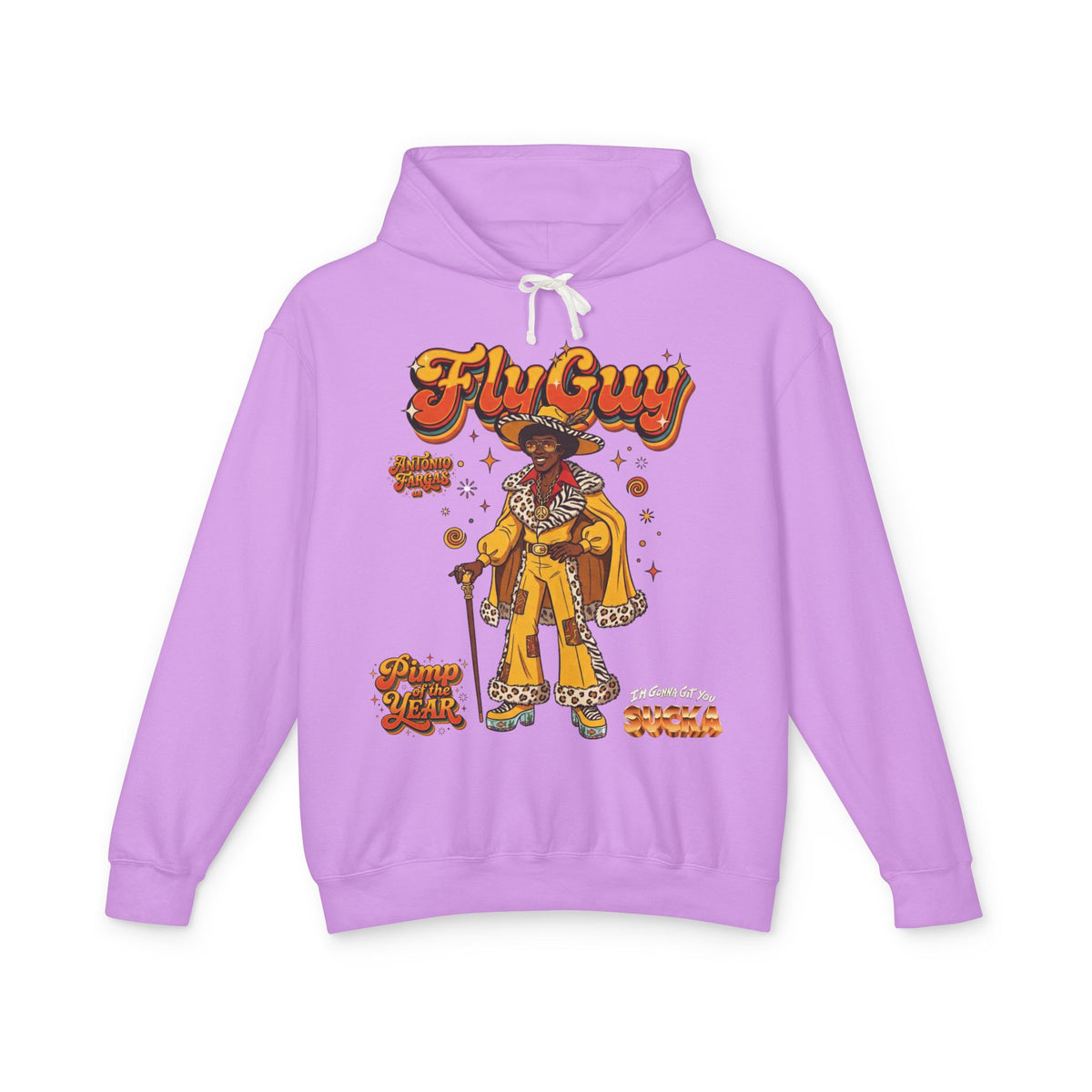 Fly Guy Retro "Pimp Of The Year" Hip-Hop Graphic Hoodie