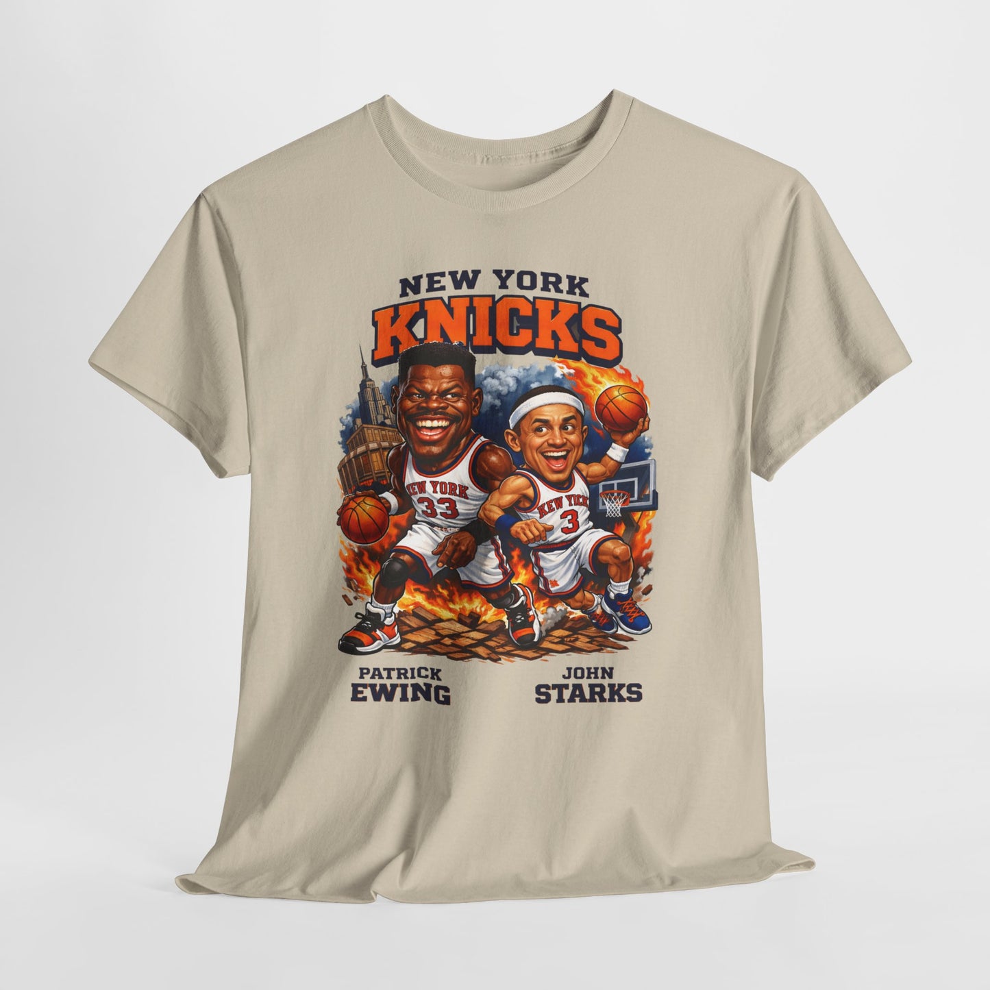 New York Knicks Patrick Ewing & John Starks Retro Basketball Tee