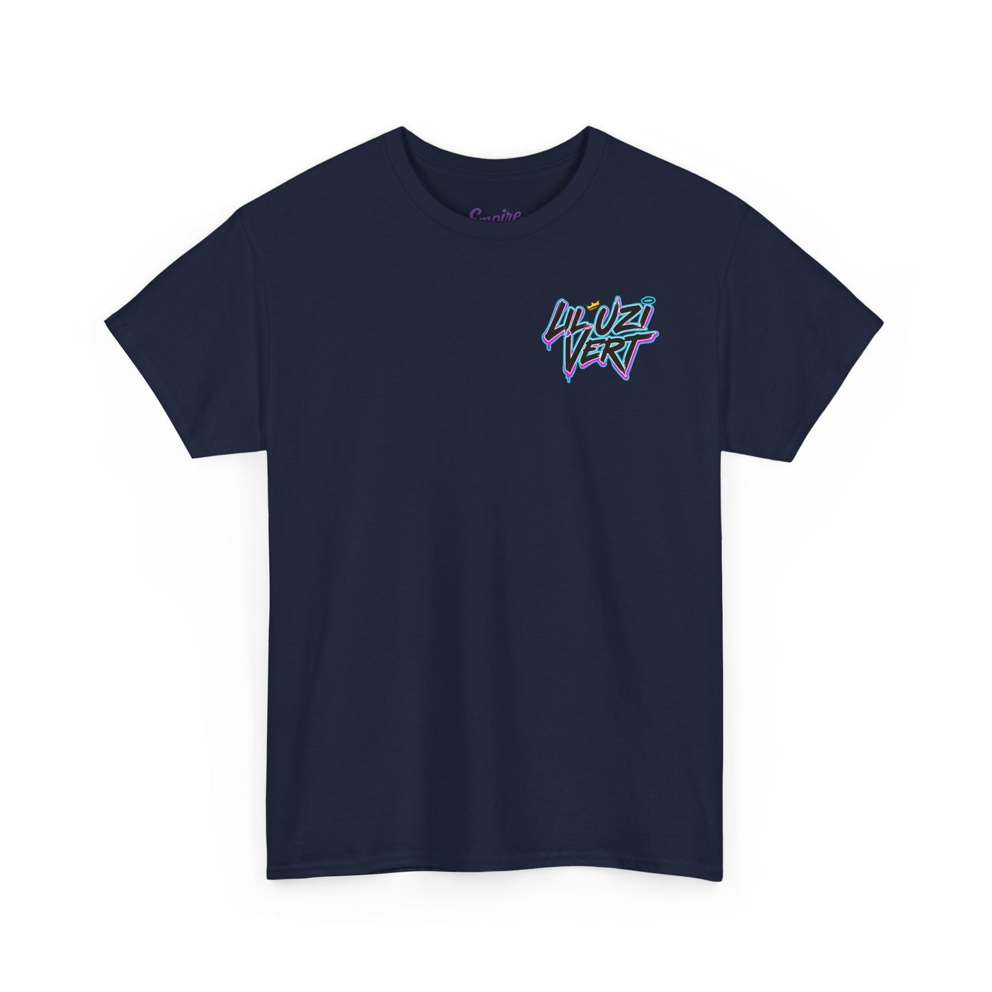 Lil Uzi Graphic Tee — Retro Neon Logo & Photo Back Print