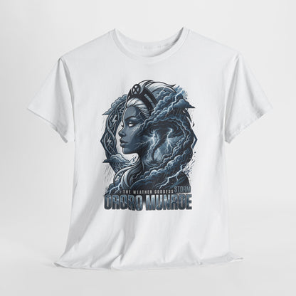 Storm Goddess Graphic Tee — Sci‑Fi Portrait T-Shirt