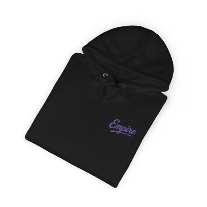 Empire Signature Embroidered Hoodie — Minimal Fleece with Purple 'Empire' Logo