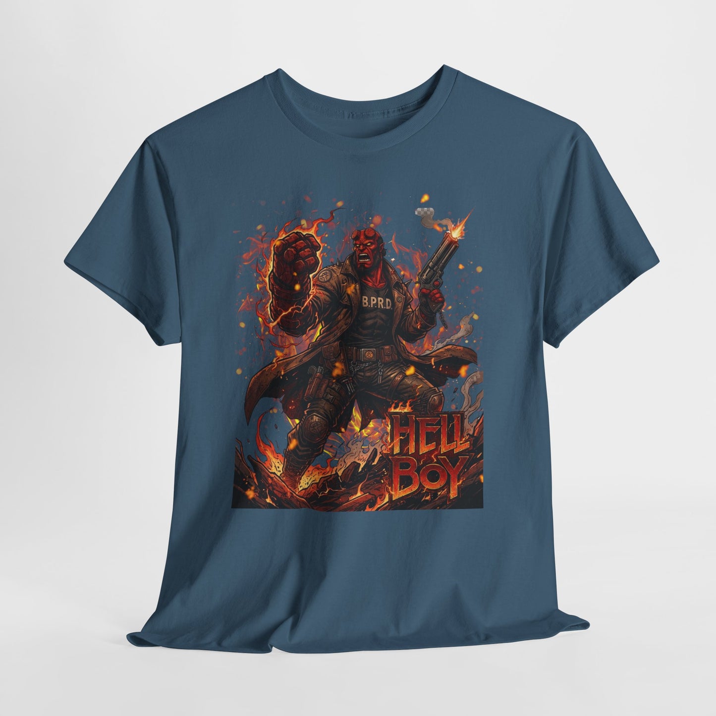 Hellboy Graphic Tee — Vintage Comic Illustration T-Shirt