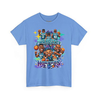 Charlotte Hornets Basketball T-Shirt — Team Player Caricature Tee