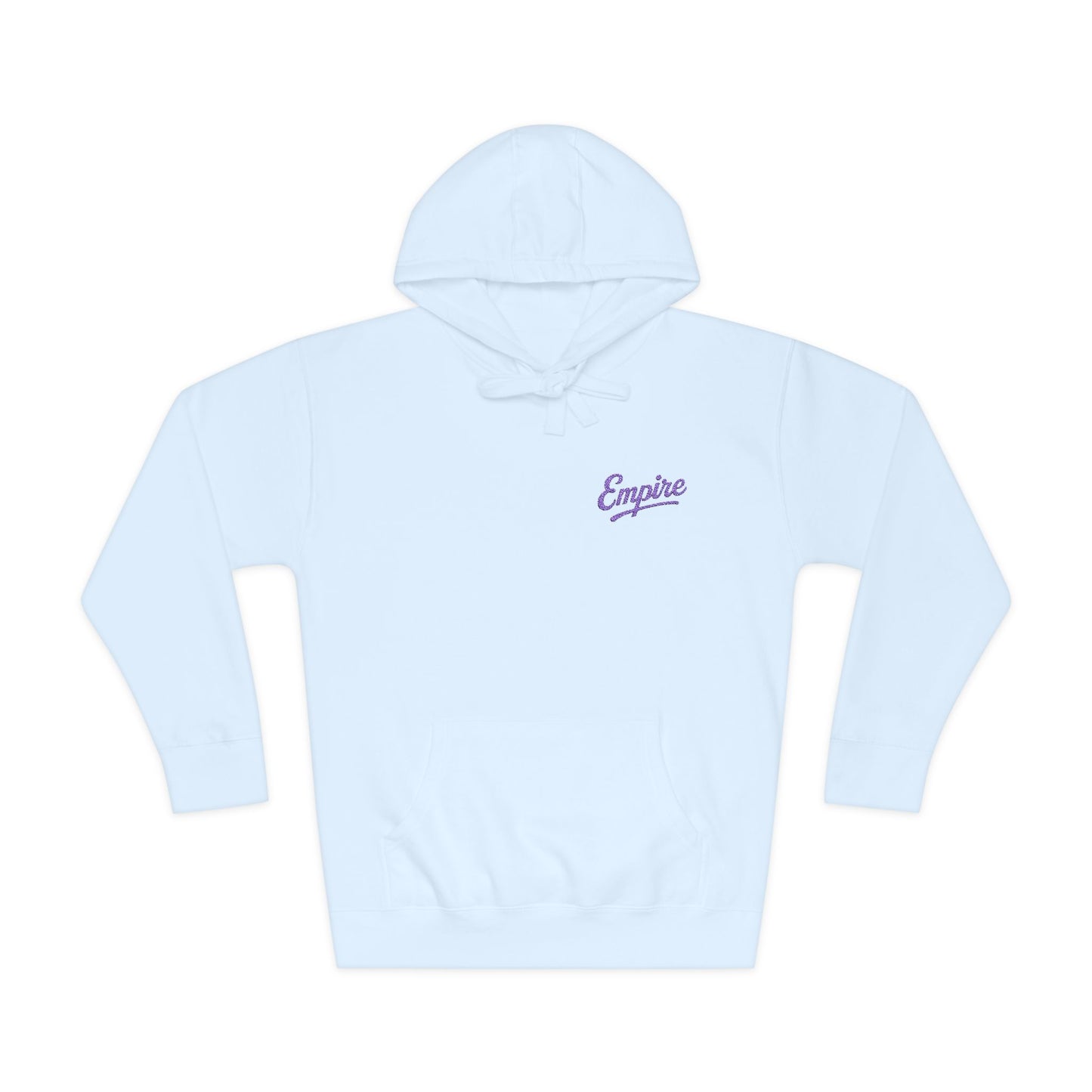 Empire Signature Embroidered Hoodie — Minimal Fleece with Purple 'Empire' Logo