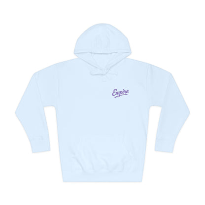 Empire Signature Embroidered Hoodie — Minimal Fleece with Purple 'Empire' Logo