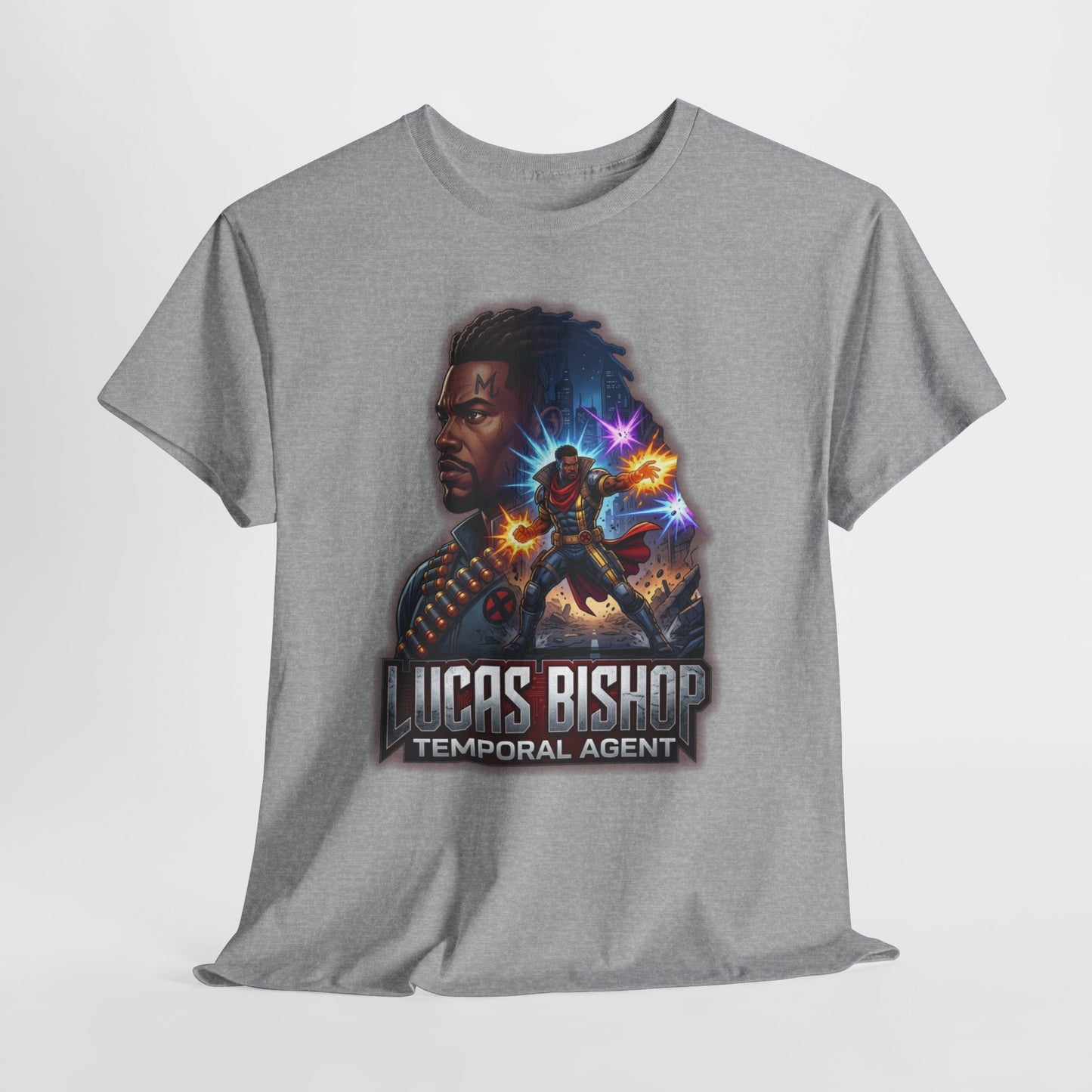 Lucas Bishop Temporal Agent T-Shirt — Retro Sci‑Fi Movie Poster Tee