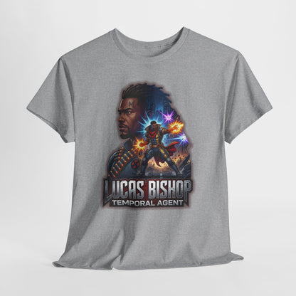 Lucas Bishop Temporal Agent T-Shirt — Retro Sci‑Fi Movie Poster Tee