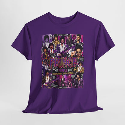 Prince Tribute T-Shirt – 'Prince The One' Collage Graphic Tee