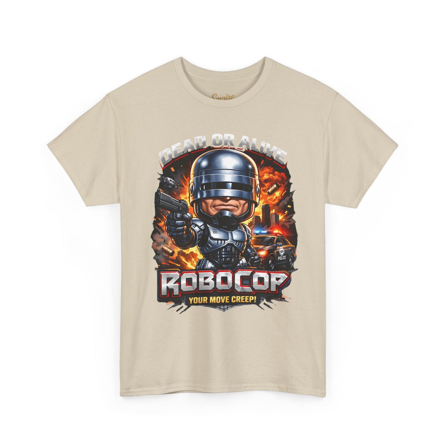 Robocop Graphic Tee — Retro Action Movie Shirt ("Your Move Creep")
