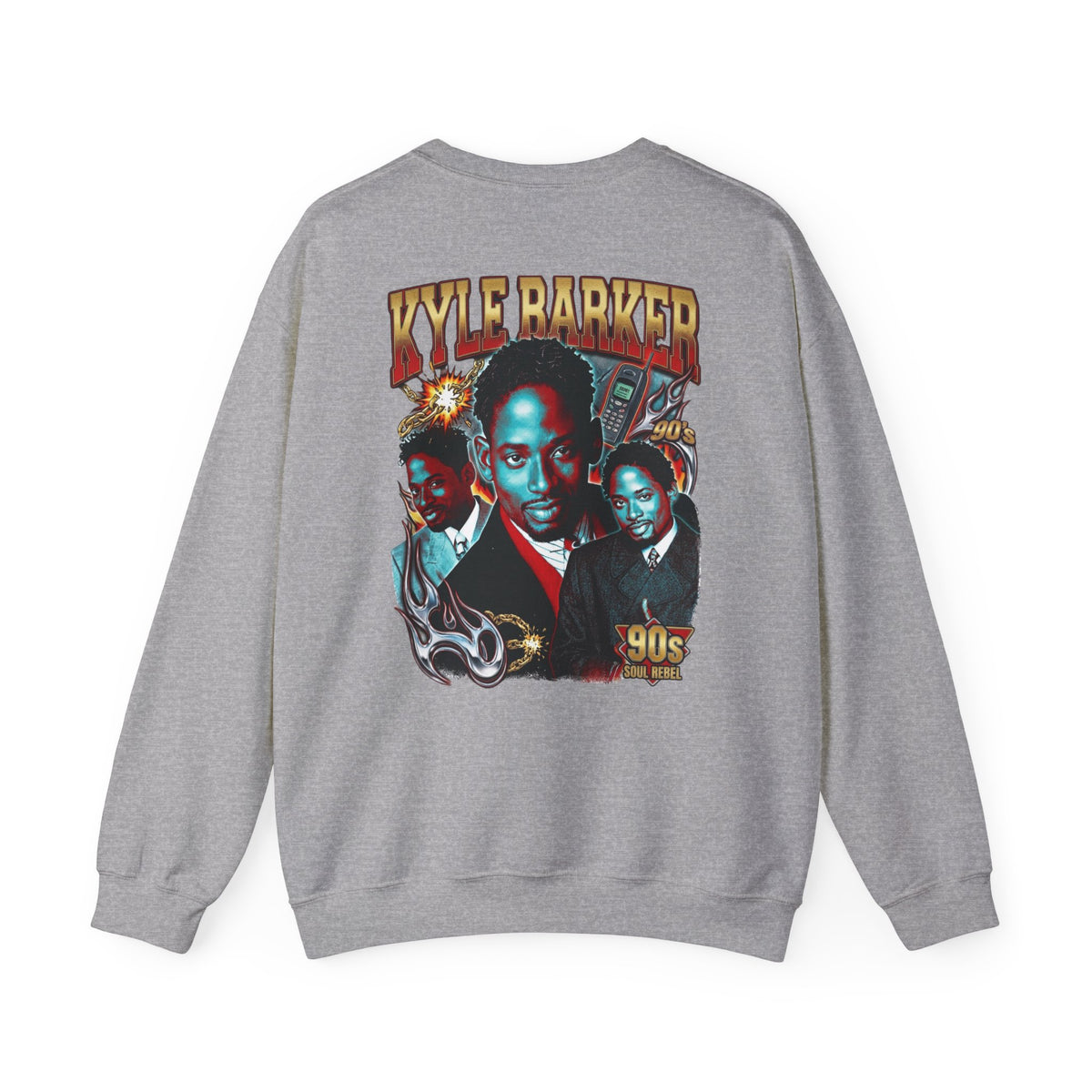Crewneck Sweatshirt — 'Kyle Barker 90s' Vintage TV Sitcom Tribute Graphic