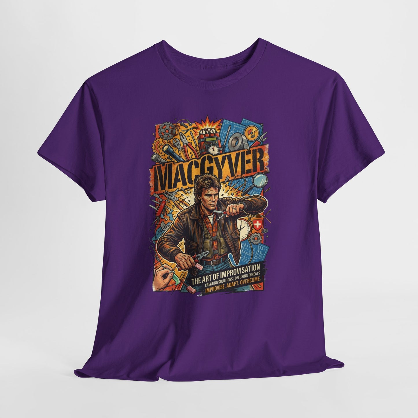 MacGyver Vintage Poster T‑Shirt — Retro TV Show Tee with “MacGyver” Graphic