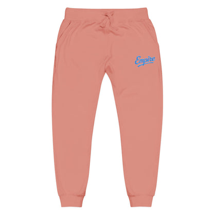 Empire Signature Embroidered Sweatpants — Minimal Fleece with Carolina Blue 'Empire' Logo