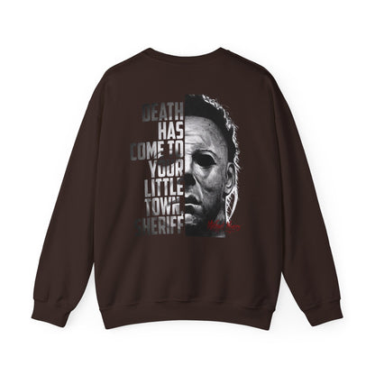 Horror Michael Myers "Death Has Come to Your Little Town, Sheriff" Back Print