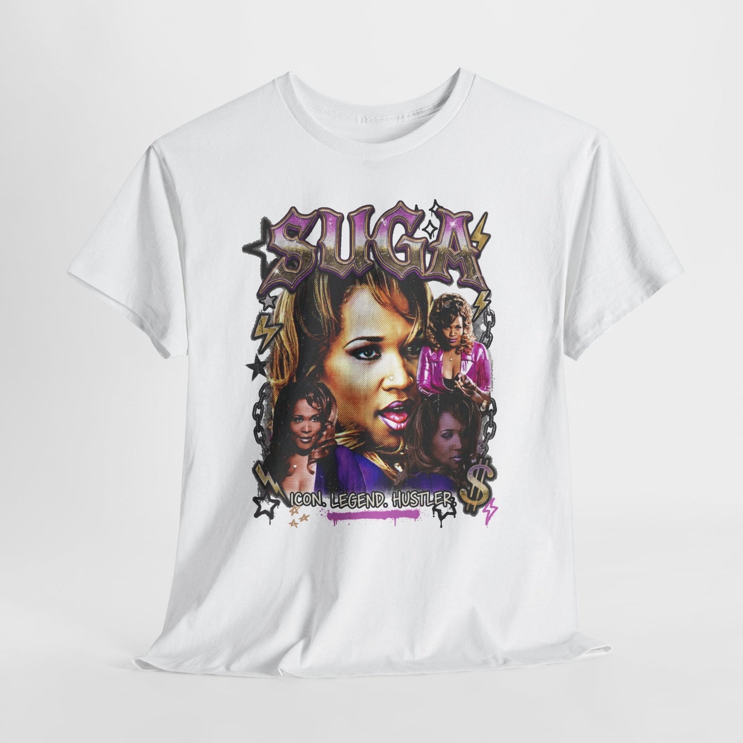 Suga Tribute Tee — Retro Movie Collage Graphic T-Shirt