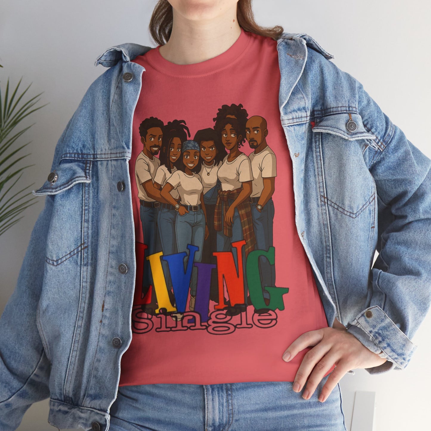 Living Single Unisex Heavy Cotton Tee - Nostalgic TV Show T-Shirt for Fans